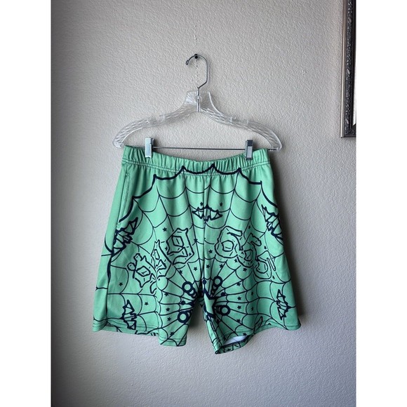 Juice Wrld x Young Thug Sp5der Athletic Shorts Men’s Size Large 999 Spider 555 - Picture 1 of 4